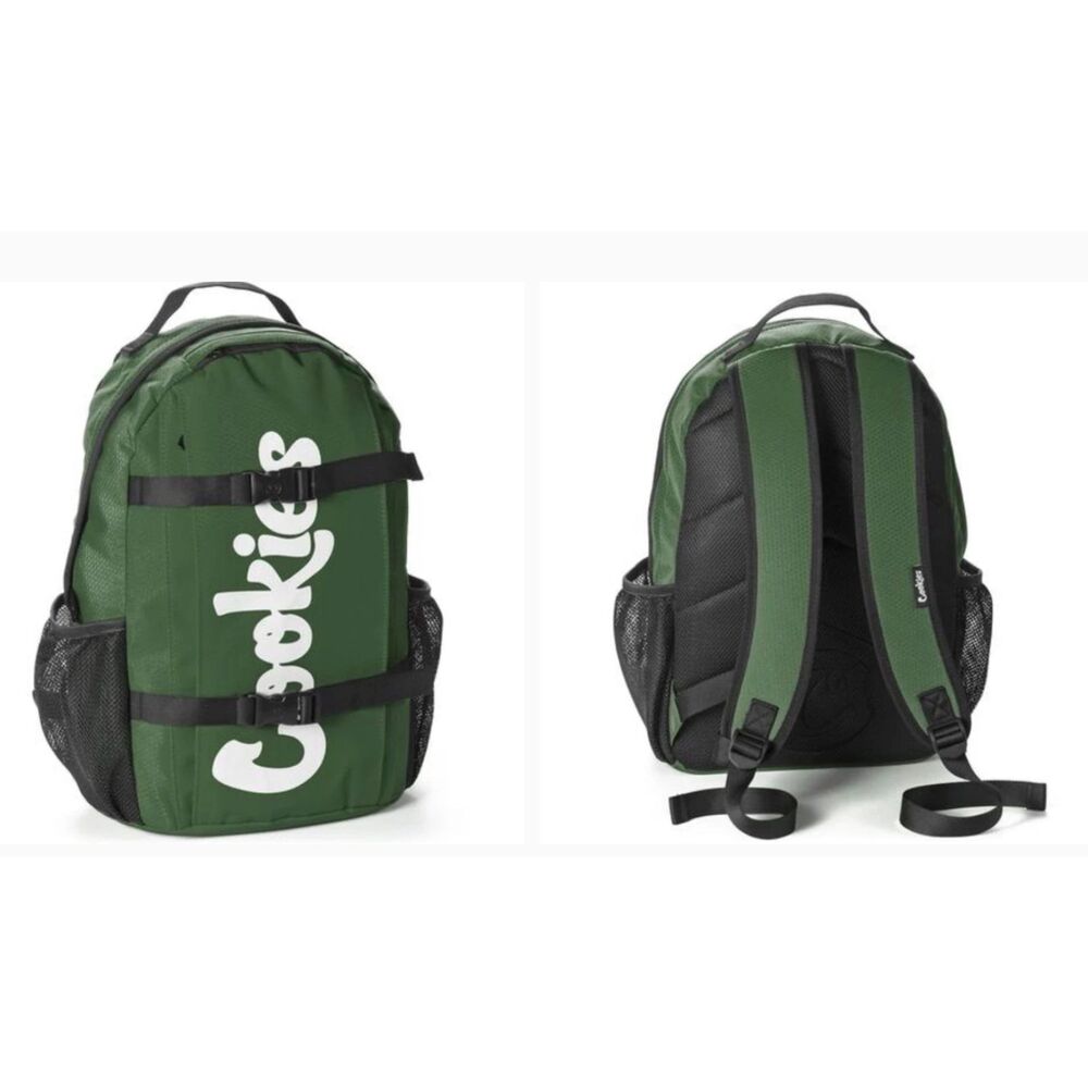 Cookies Bungee Smell Proof Backpack Green Black Streetwear Bag NEW